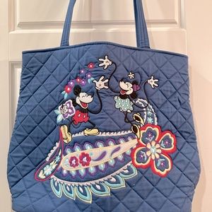 Disney Vera Bradley Blue Tote Mickey and Minnie! Gently used!